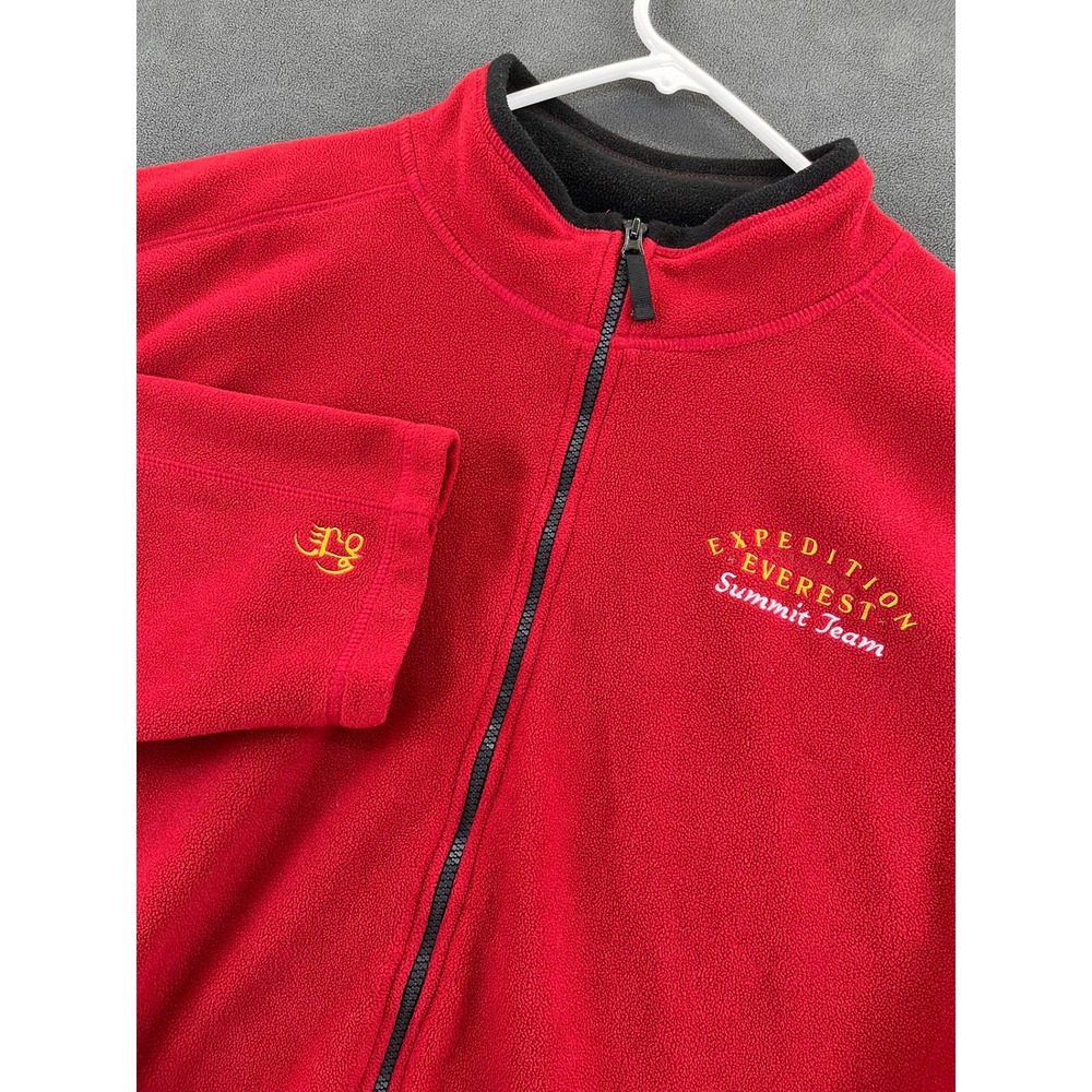 Disney Parks Expedition Everest Summit Team Red Fleece Full Zip Jacket Mens XL